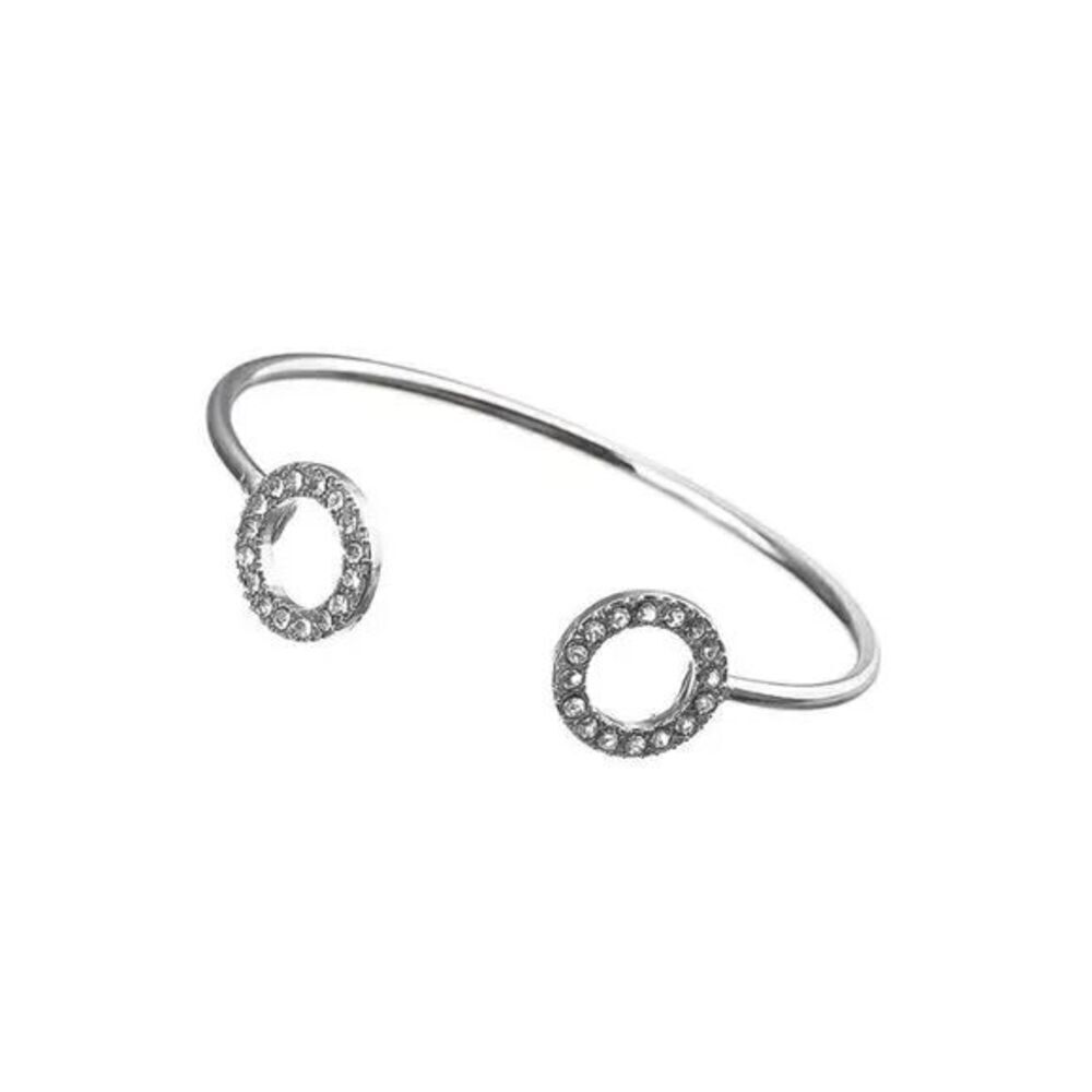 Ladies Silver Round Bangle Bracelet - Picture 3 of 4